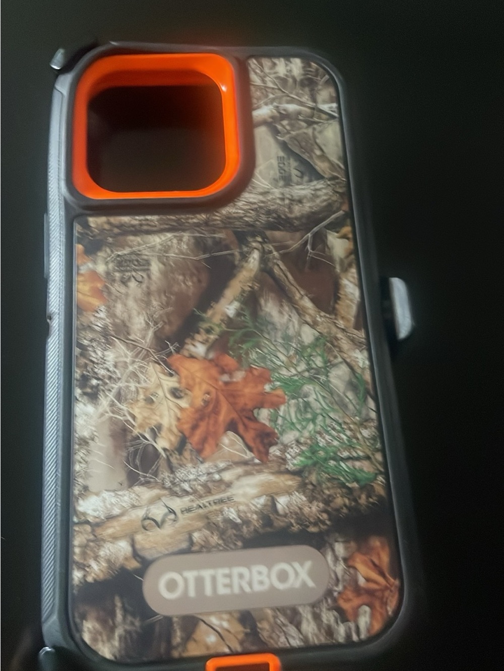 OtterBox Realtree Camo Phone Case with Orange Accents